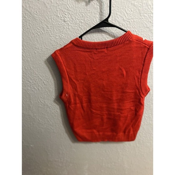 Merry Christmas by Poof Green Sweater Vest Pullover Llama Size Medium - Picture 4 of 8